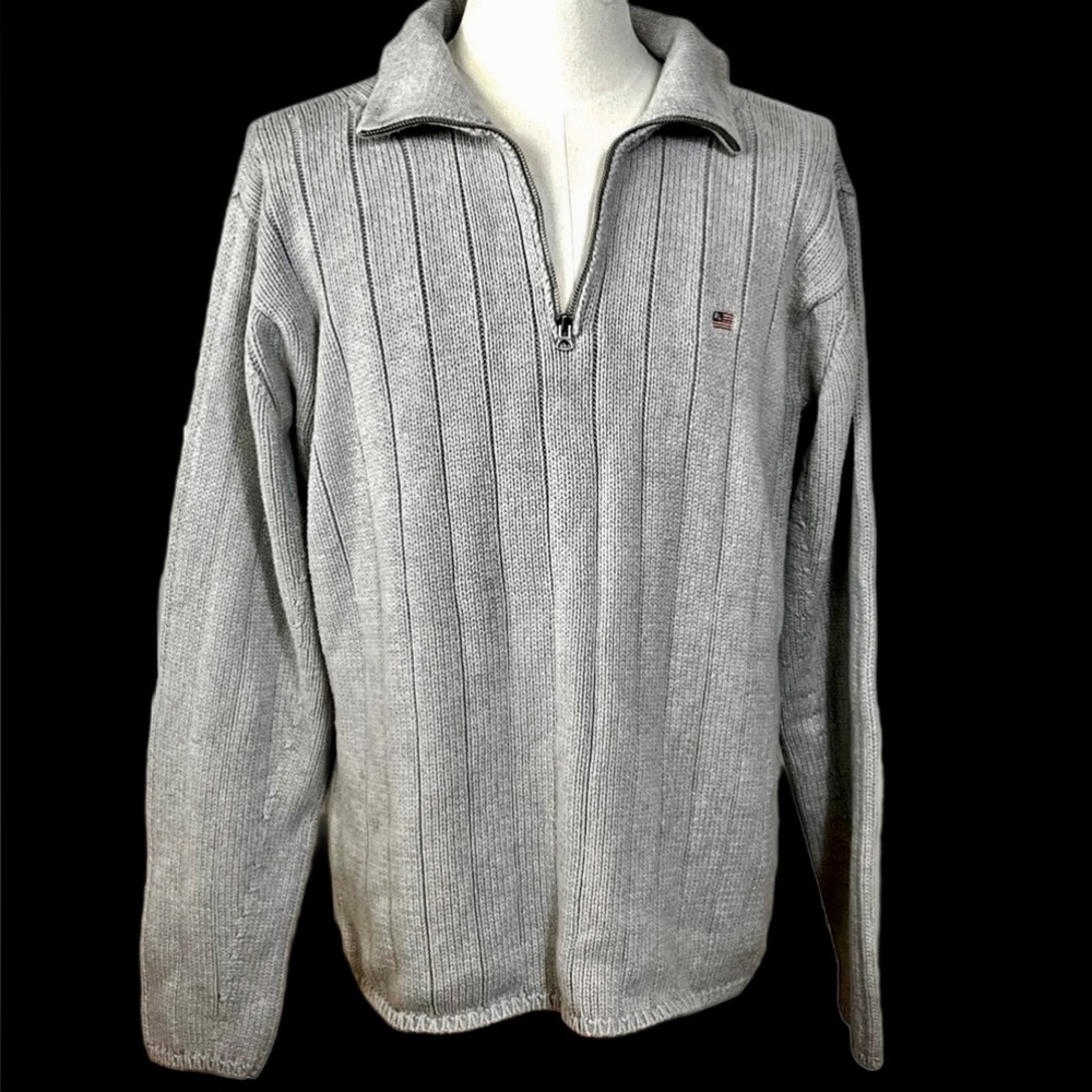 POLO Ralph Lauren Men’s Quarter Zip Heavy Knit Sweater Sz XL Quiet Luxury Preppy